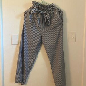 High Waisted Pinstripe Pants